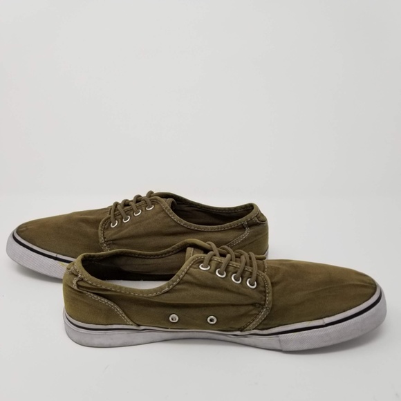 Buckle Black Lace Up Factory Distress Canvas Shoe - Picture 2 of 7